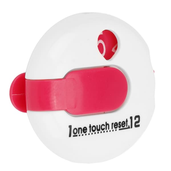 Golf Score Counter Cap Clip Handske Clip One Button Zeroing Golf Tilbehør Konkurrence Counter Hvid og Pink