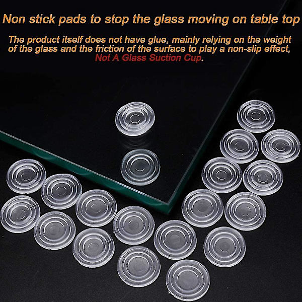 Klar Anti-Skli Dash Matte for Glass Bordplate - 100 Stykker, 2 Størrelser