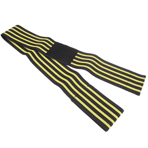 Sports albue støtte kompresjonsbandasje elastisk albue wrap støtte beskyttelse erme svart og gul stripe