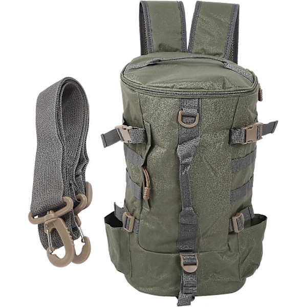 Fiskestangtaske med stor kapacitet, fisketaske, komfortabel, ridsefast, til fiskeudstyr (ArmyGreen)