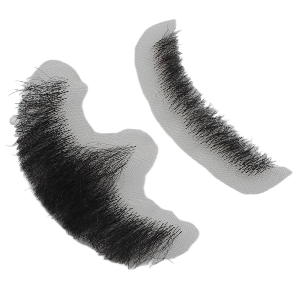 Fake Face Beard Simulert Black Fake Moustache med limfjerner for underholdning Drama Party Movie Makeup