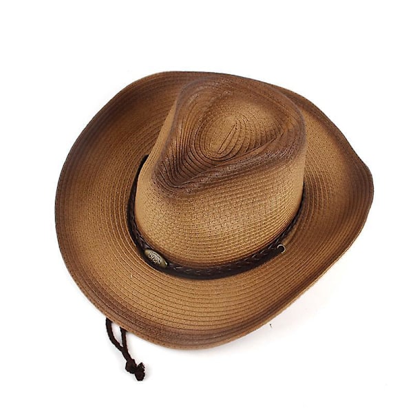 Panamahatt i Halm för Kvinnor och Män, Sommarhatt med Bred Brätte, Solhatt med UV-Skydd för Strandresor, Fedora Solhatt