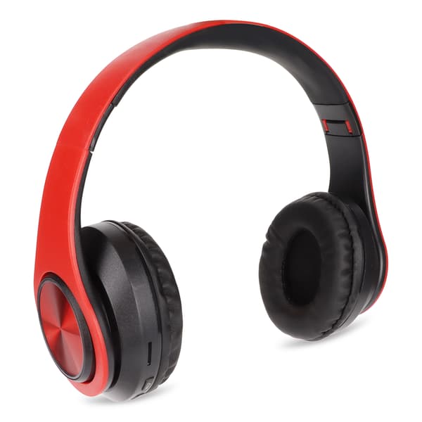 Trådlöst headset Stereo Brusreducerande Vikbara Bluetooth-hörlurar för mobiltelefon PC Resespel Rödsvart