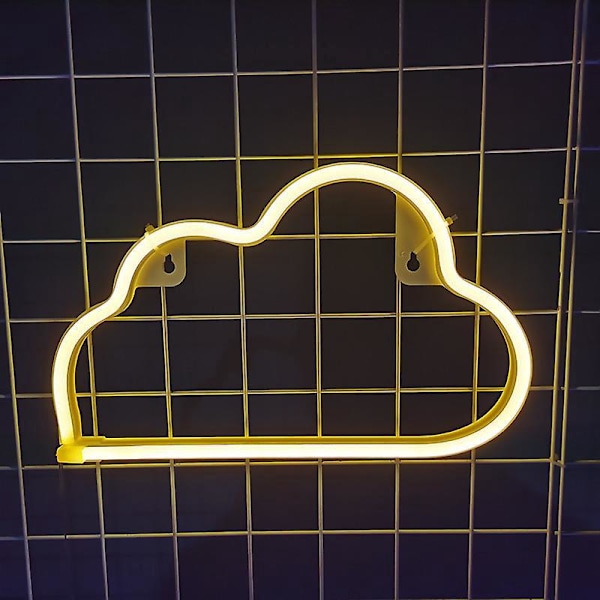 Sky Neon Lys Veggdekor Batteri USB Drevet Estetisk Dekorasjon for Soverom Tenåringsjenter