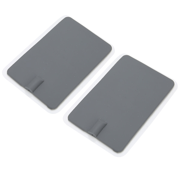 2 stk. Silikone Elektrode Pude Blød Elektrode Patch til Fysioterapi Instrument Grå 7 x 11cm