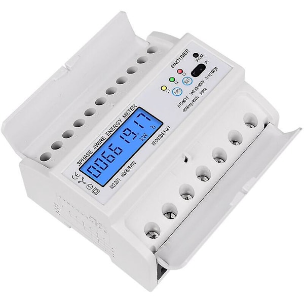DTS6619-017 Trefas Fyra Trådar LCD 7P Bakgrundsbelyst Energimätare med Multifunktionell RS485 Energimätare