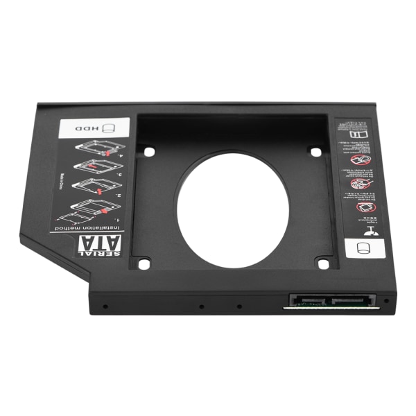 2,5" SATA HDD SSD-kabinet Harddiskdrevbås Caddy Optisk DVD-adapter til bærbar 9,5 mm