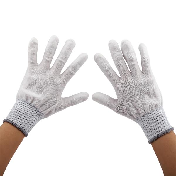 1 par antistatisk antisladdhandske PU-belagd fingerdel (L)