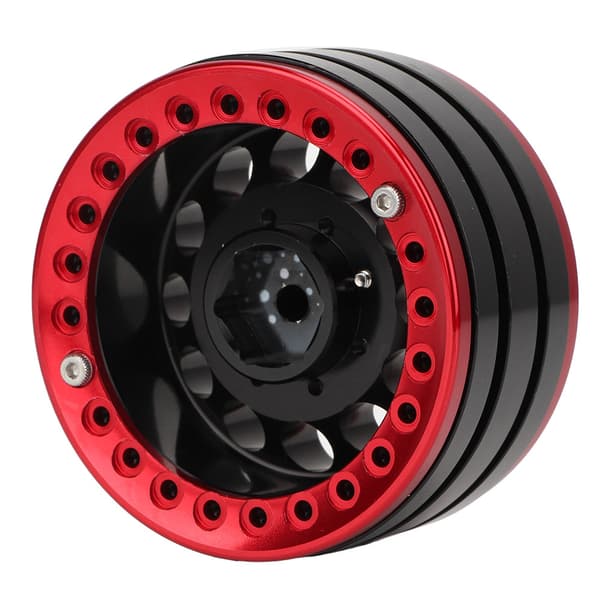 4 stk. 1,9in Aluminium Beadlock Fælghubs til SCX10 1/10 RC Crawler Bil (Sort Rød)