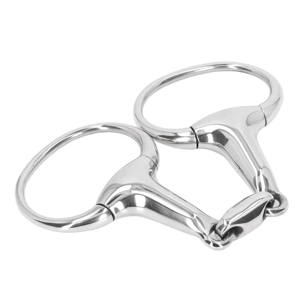 Hest Gag Ring Snaffle Bitt Rustfritt Stål 125mm Løs Oval Link Munnstykke Hest Treningsutstyr