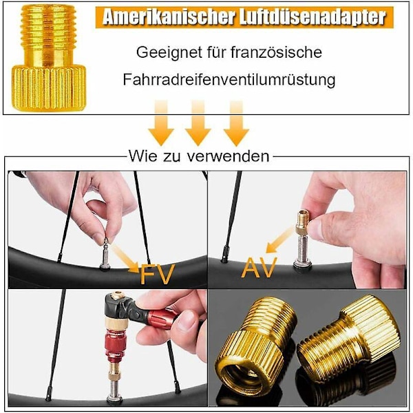 Sykkelventiladapter 15 stk sykkelventiladapter, ballpumpe-nål, standard luftpumpe sykkelventiladapter, luftkompressor, volleyball, fotball