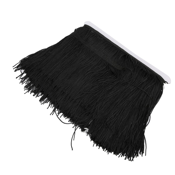 10yd 14cm långa fransar tofs Polyester Spetskant Band Sy Scen DIY Kläder Gardin plagg Tillbehör Svart