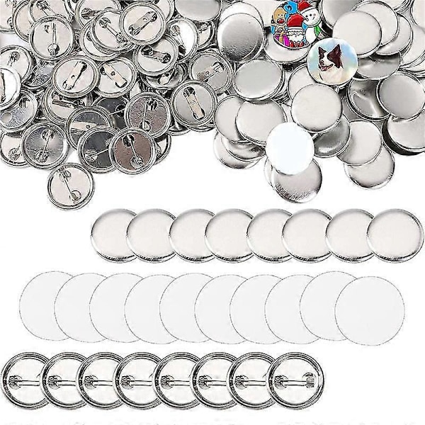 600 stk. Knappelagingsutstyr 25 mm/1 tomme Knapp Nål Lagingssett Metallmerkedeler For Knapp M
