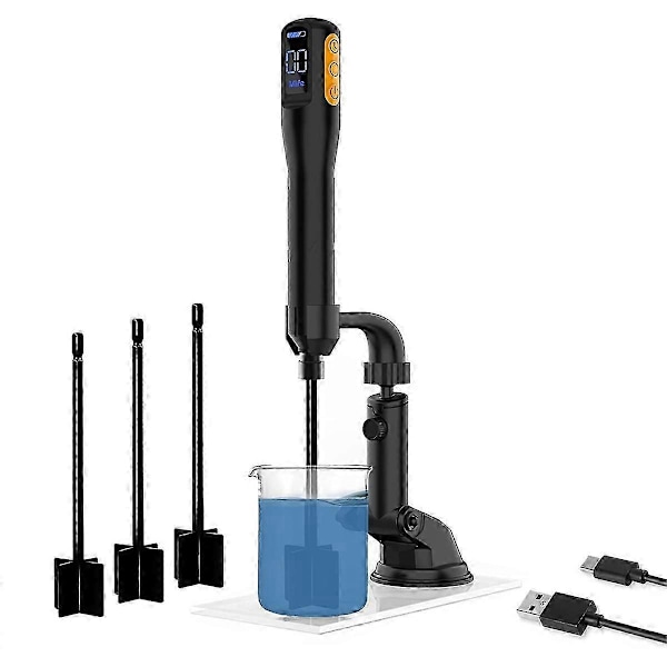 Opgraderet Resin Mixer, Epoxy Resin Elektrisk Rører, Farvemixer & Timet Epoxy Resin Mixer med Mixerstand
