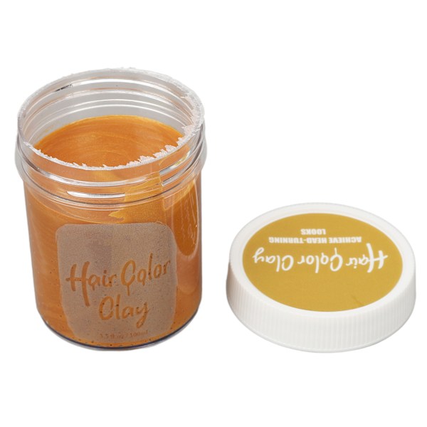 Midlertidig hårfargingsvoks - Profesjonell, langvarig, skånsomme ingredienser - DIY hårfargingsleire for hjemmebruk - Salong - Gul - 100 ml