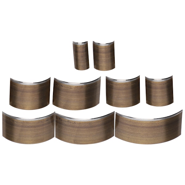 Läder V-formad stans DIY-verktyg Svanskapad stans Rund bältesperforerad tillbehörsuppsättning 9 x A30 Grund Semicircle