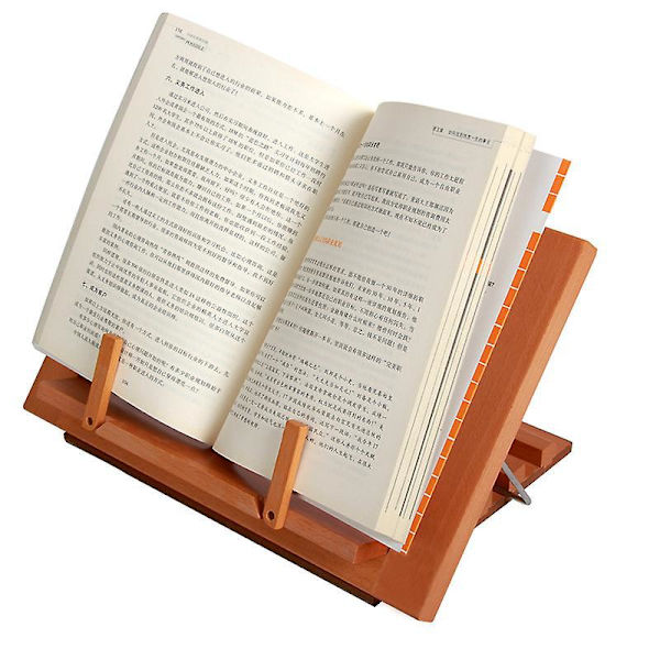 Justerbar trækogebogsholder og tabletholder til køkken, hjemme og kontorbrug - 34 x 24 x 2 cm