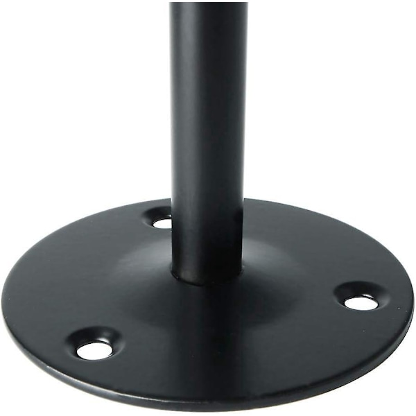 Takbrakett for gardinstangbrakett garderobestang justerbar brakett med skruer for skap og gardin, sett med 2, matt svart finish rustfritt stål