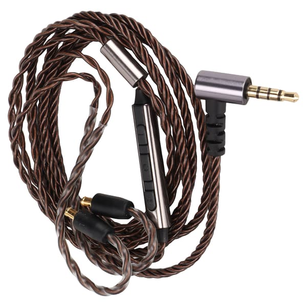 Hodetelefon Oppgraderingskabel 3,5 mm/A2DC Plugg Øretelefoner Erstatningsledning med Mikrofontrådstyring for CKS1100 E40 E50 E70 LS200