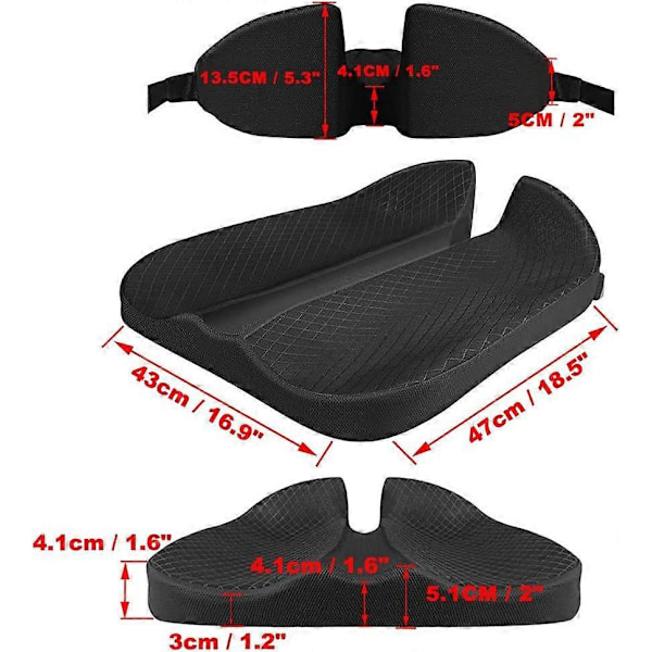 Mousse Mmoire De Forme Setepute Bilsete Høydejustering Auto Setepute Bil Setepute Sjåfør Passasjer Pustende For Sitte Mesh Stol