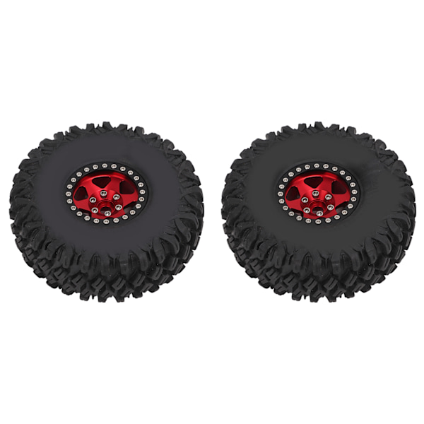2 kpl/setti 1,9 tuuman 120 mm muoviset renkaat vanteine Axial SCX10 D90 F350 1/10 RC-autoon, punainen ja musta