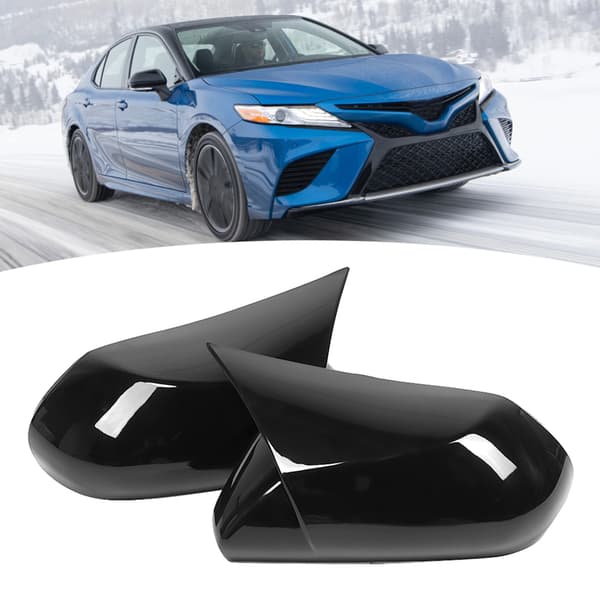 Spejl Dæksel Kapsler AddOn Passer til Camry XV70 Le Se XLe XSe XLE 20182020 (Glans Sort)