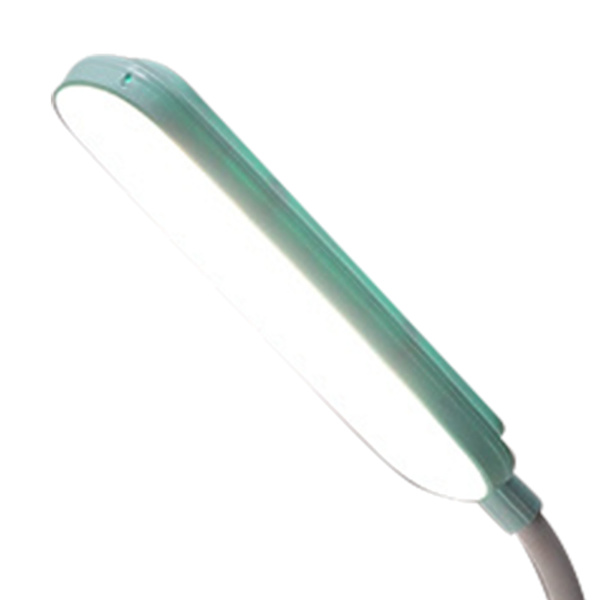 LED-skrivbordslampa med touch-kontroll, tre nivåer av färgtemperatur, steglös dimning, USB-laddning, bordslampa, cyan