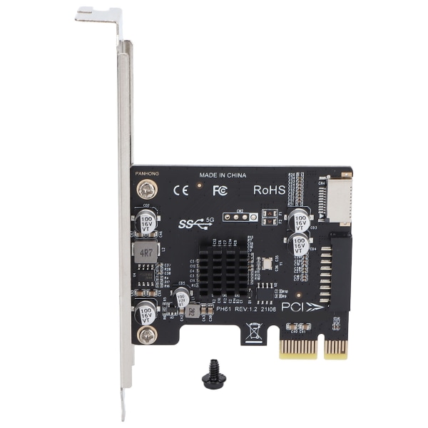 Adapterkort PCIE til USB 3.1 Kompakt harddiskudvidelseskort Computertilbehør til desktop