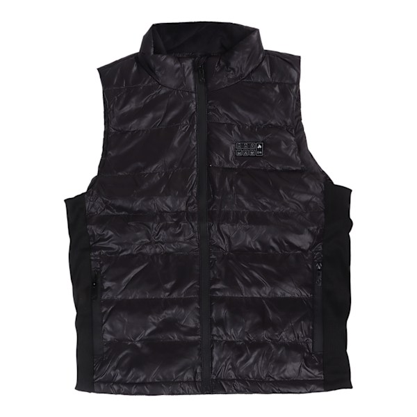 Mens Heated Vest Black Sleeveless 17 Heating Zones Zippered Pocket Electric Heated Vest for Skiing Camping 2XL