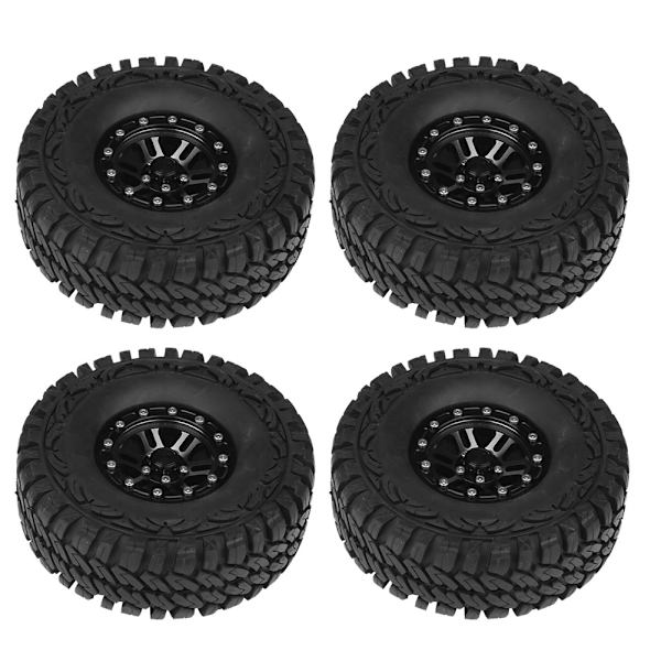 4 st/set 1:10 Crawler-däck Gummidäck Metallnav RC-tillbehör Fjärrkontroll Bildel