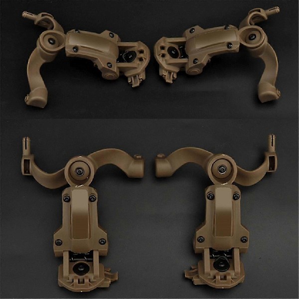 Taktisk Headset Holder Hjelmmonteret Tilbehørsskinne Adapter Kit Justerbar Pickup Støjreduktion