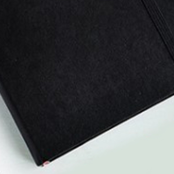 Notesbog Tykt Papir Smudsafvisende Multifunktionel PU Læder Forretningsnotesbog til Dagbog Studienoter Sort