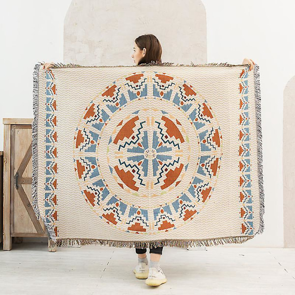 Soffafilt, Snygg Dekorativ Stolsöverdrag för Soffa, Säng, Campingfilt, Resa (130 x 180 CM)