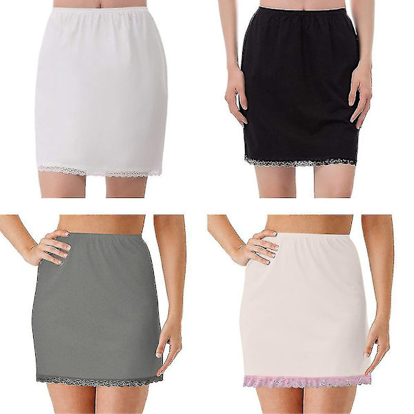 Valkoinen pitsi Lady Short Petticoat Extender Slip