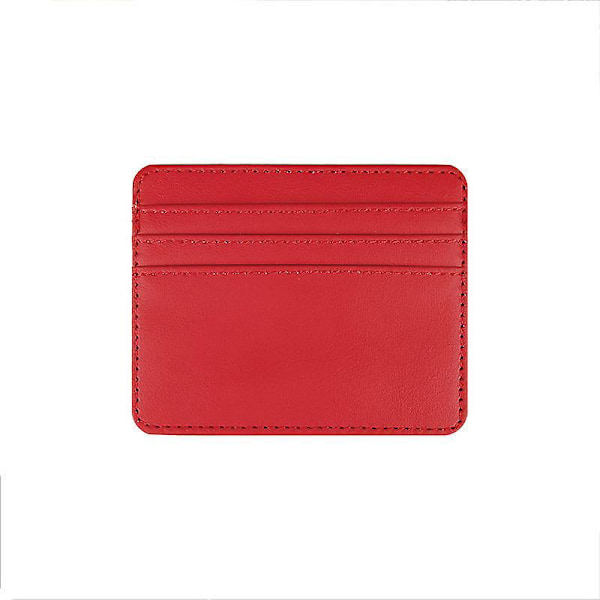 Minimalistisk Lærveske For Menn Og Kvinner Lommebok Kort Holder Fem Farger 3.9x3.1 Tommer