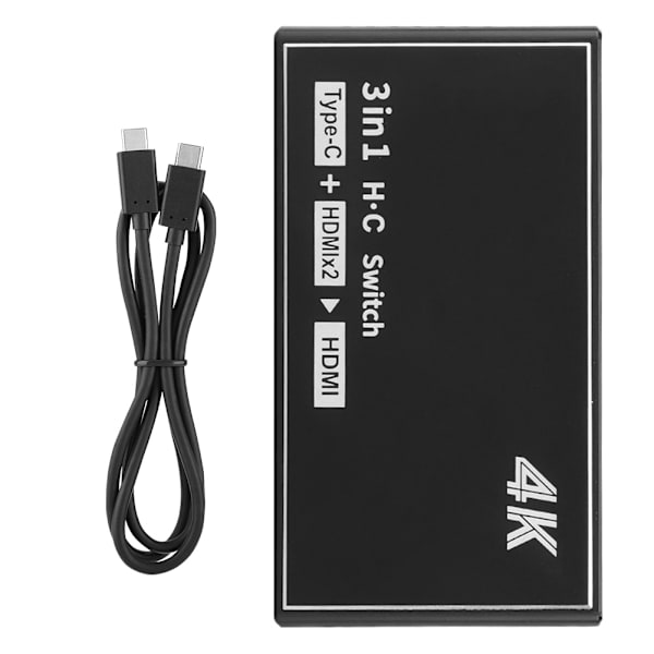 Video Switch Switcher Splitter HDMI Split Signal Adapter Konverter til Windows/MAC