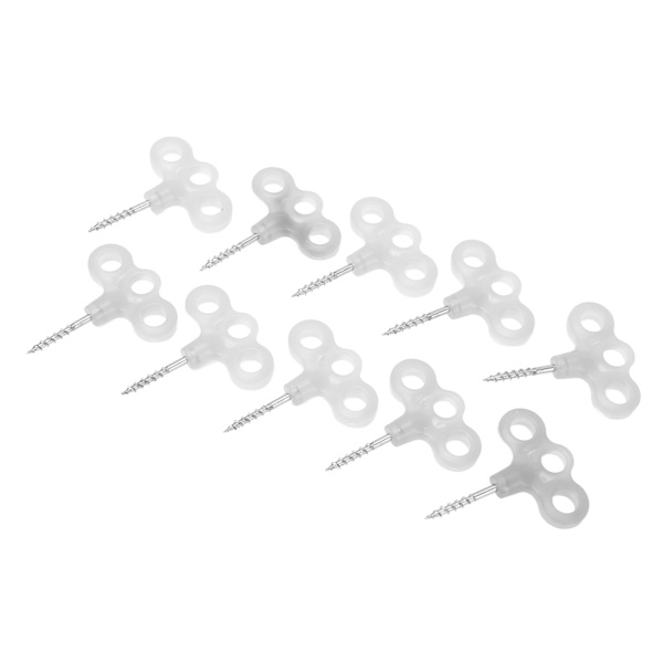 10 stk Luminous Camping Tent Pegs Set ABS 3 Hull Skrue Spiral Hage Jord Anker Pegs Stakes