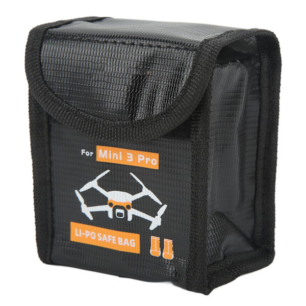 Batterisäkerhetsskyddspåse, värmebeständig litiumbatterier, flamskyddsmedel, förvaringsväska för Mini 3 Pro för 2 batterier