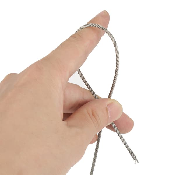 1 stk 20m 304 rustfrit stålkabel wire hård ståltråd til fiskeri løft 2mm