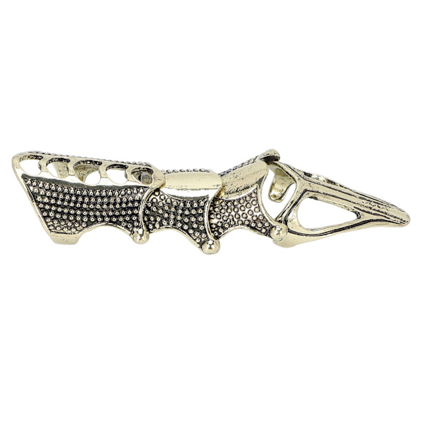 Punk Armor Knuckle Finger Ring Vintage Taivutettava Goottilainen Kynsikoru Naisille Miehille Halloween Cosplay AsusteetPronssi