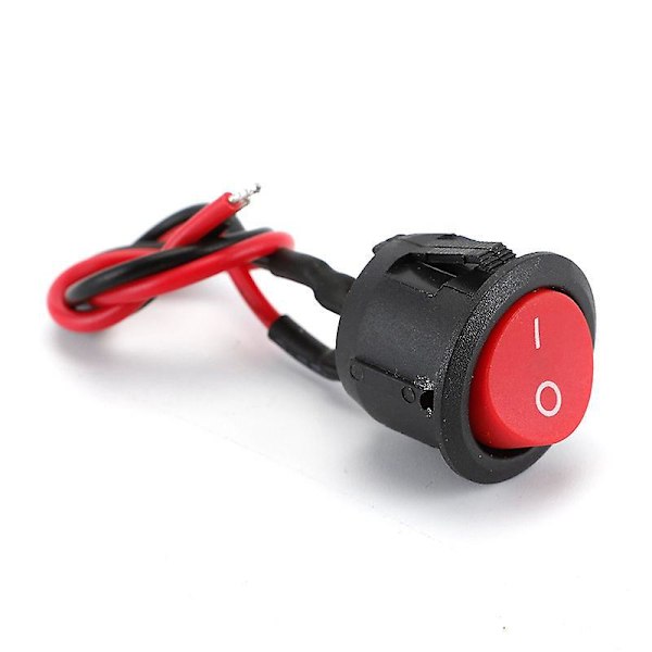 10 st Runda Vippströmbrytare, På/Av Vippströmbrytare, Bilströmbrytare 12V 6A/250V 10A/125VAC Förkopplade Vippströmbrytare för Bil, Lastbil