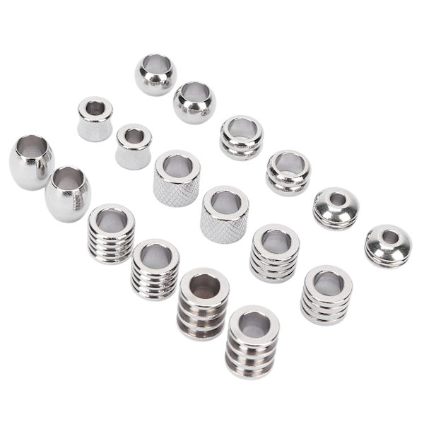 18 st Viking hårpärlor Rostfritt stål Hög hårdhet Perfekt storlek Enkel design Bred applikation Dread Beads