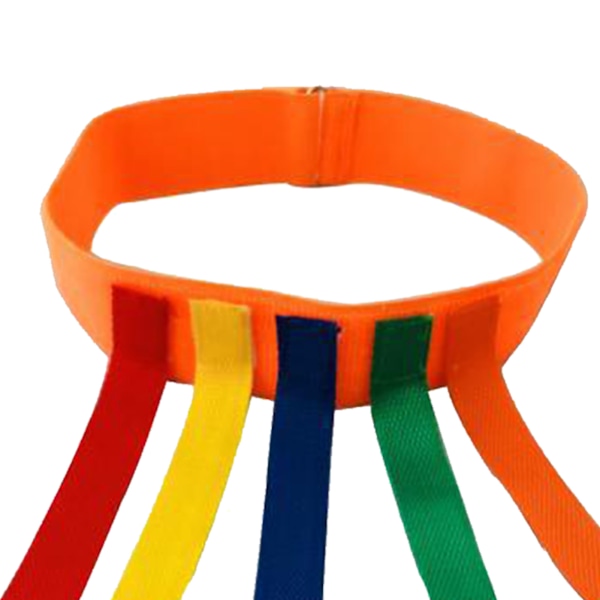 Fångst svans spel bälte stretchig färgglad interaktiv svans fånga träningsutrustning för vuxna barn familjeaktiviteter orange