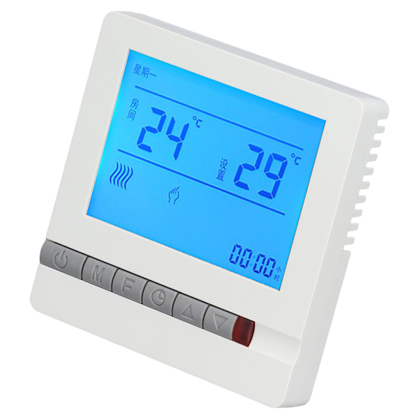 Termostat LCD-skærm Høj nøjagtig temperatursensor Overophedningsbeskyttelse Temperaturregulator