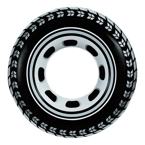 Uppblåsbar gigantisk däck simring sid radial mönster uppblåsbar simcirkel för över 9 år gammal