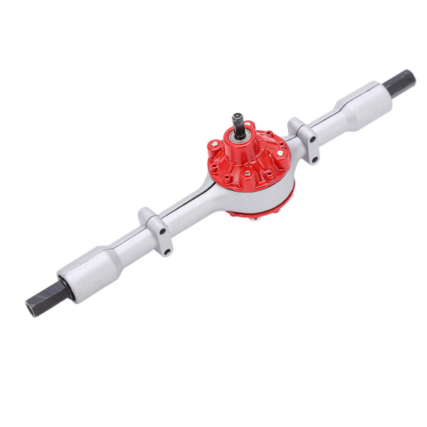 RC lastebil metall bakbroaksel erstatningstilbehør RC biloppgraderingsdeler for WPL D12Silver Red