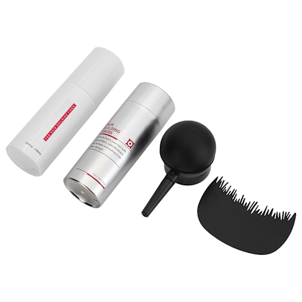 IMMETEE Hair Building Growth Fiber Kit Unisex hiusten sakeuttamisaine, tiivistin kamalla kaljuuntuva punaruskealle