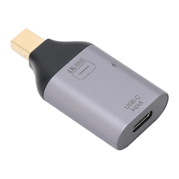 Type C -sovitin HD 4K PD 100W kannettava Type C naaras-uros kullattu sovitintelakka (Type C naaras-Mini DP uros)
