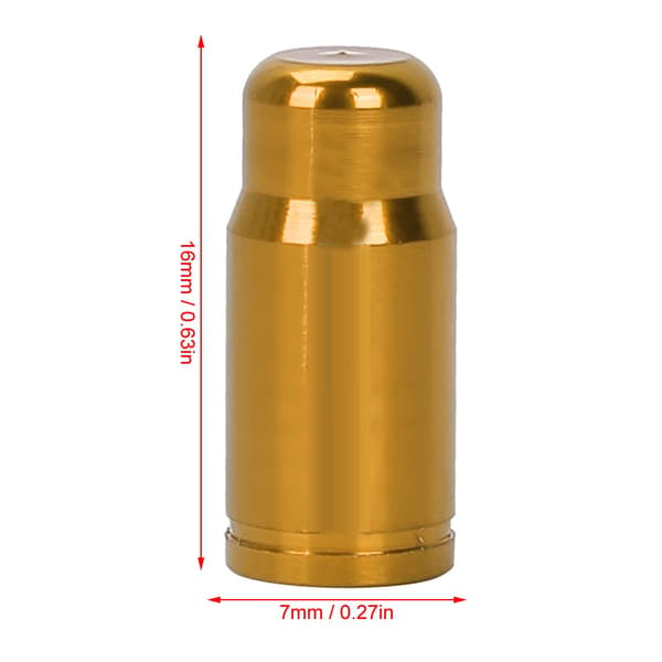 50 st. anodiserade cykeldäck Presta luftventil dammskydd i aluminiumlegering (guld)