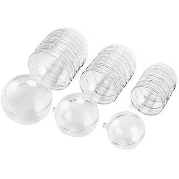 2023-30st Plast Ihålig Boll Jul Ihålig Boll Dekorationsboll Fönster Transparent Boll Förpackning Zekai